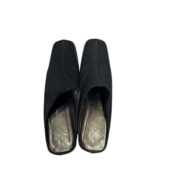 Salvatore Ferragamo Womens Slip On Square Toe Wedge Heel Mule Black Size 8.5 - Picture 3 of 8